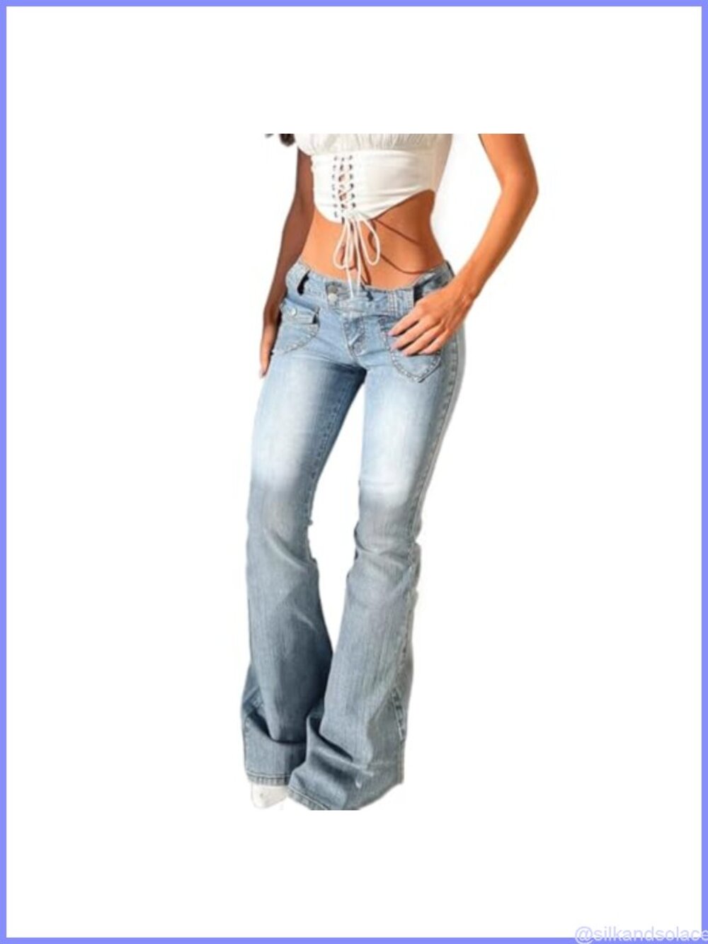 Low Rise Bootcut Jeans Stretch Denim Retro Y2K Flare Pants